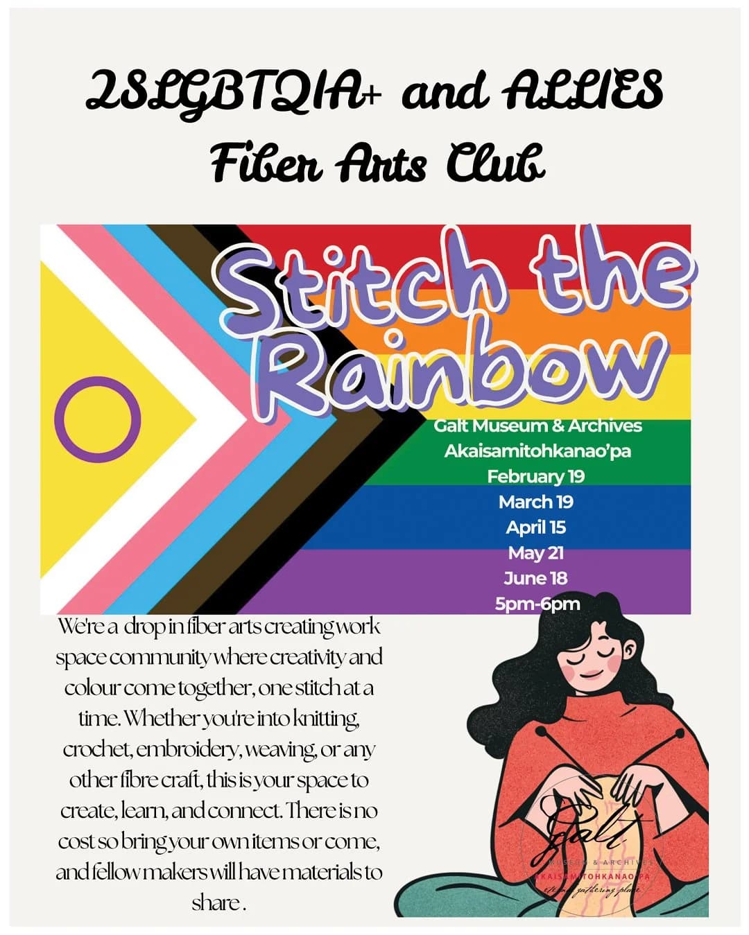 Stitch the Rainbow: 2SLGTBT2IA+ and Allies Fiber Arts Club