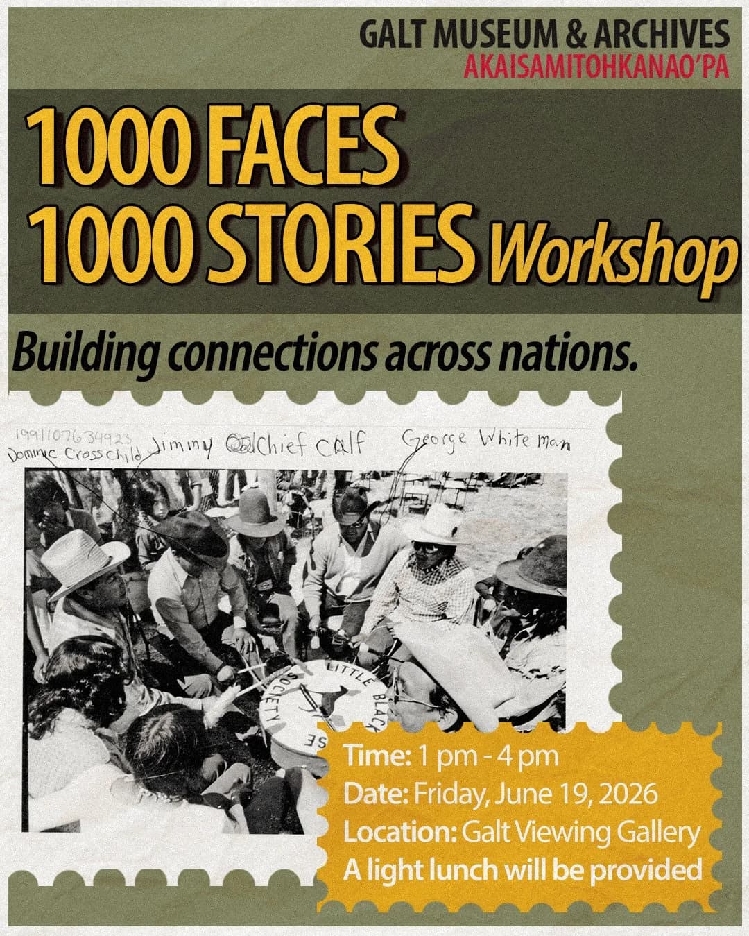 1000 Faces, 1000 Stories Workshop and Gathering